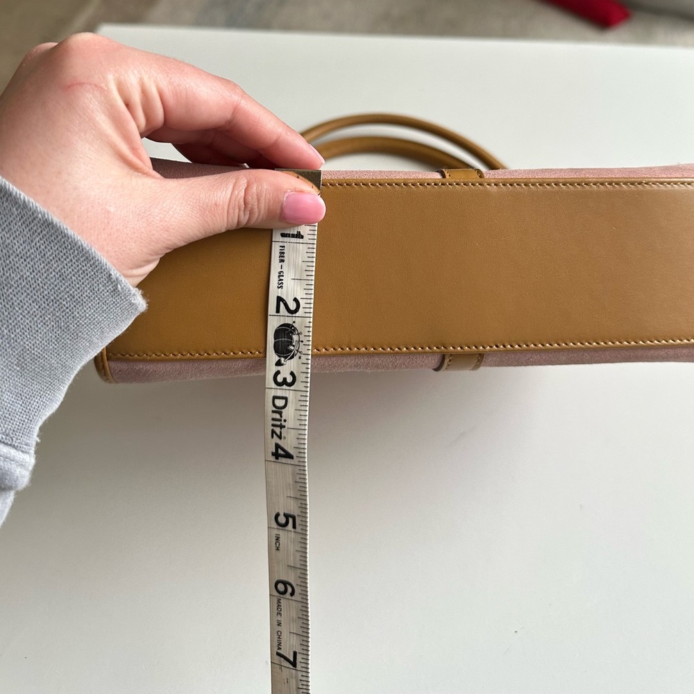 Vintage Y2K Gucci Bardot Jackie Purse Bag Pink Suede Blush Tan - Picture 6 of 15